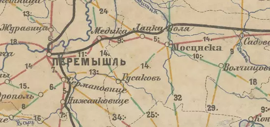 Дорожная карта Галиции, Буковины и северной Венгрии 1910 года - screenshot_3445.webp