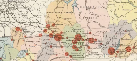 Карта населенность городов Азиатской России на 1 января 1911 года - screenshot_3495.webp