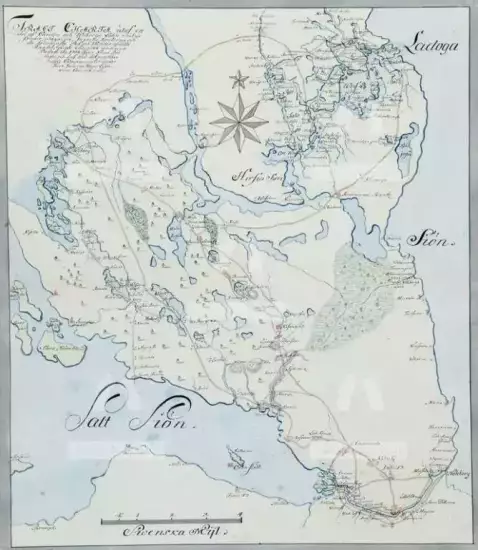 Карта Санкт-Петербургской губернии 1708 года -  Санкт-Петербургской губернии 1708 года (1).webp