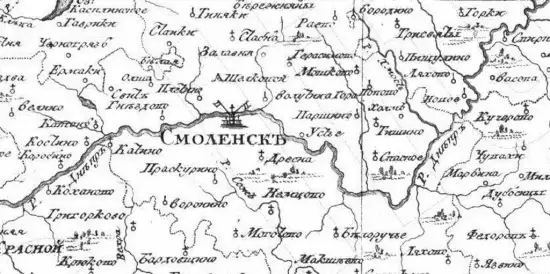 Карта Смоленского наместничества 1792 -  Смоленскаго наместничества 1792 (Копировать).webp