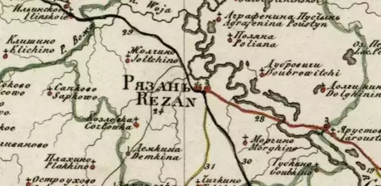 Генеральная карта Рязанской губернии 1822 года -  губ.1822  (Копировать).webp