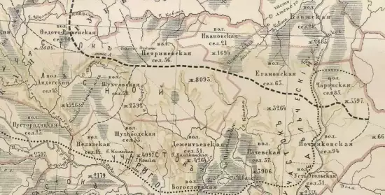 Карта Череповецкого уезда 1880 года -  Череповецкого уезда 1880 года (1).webp