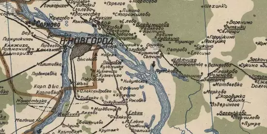 Карта Нижегородского округа Нижегородского края 1931 года -  Нижегородского округа Нижегородского края 1931 года (2).webp