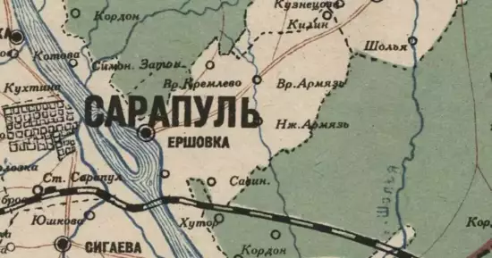 Карта Сарапульского округа Уральской области 1930 года -  Сарапульского округа Уральской области 1930 года (1).webp