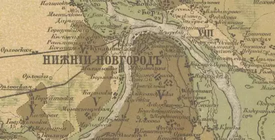 Почвенная карта Нижегородской губернии 1886 года -  карта Нижегородской губернии 1886 года (2).webp