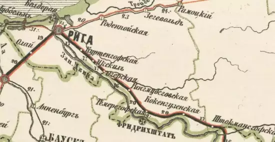 Почтовая карта Европейской России 1871 год -  карта Европейской России 1871 год (1).webp