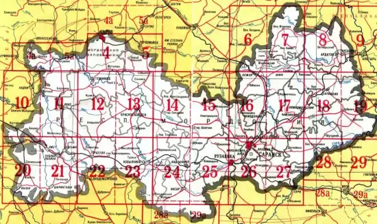 Топографическая карта Республики Мордовия с привязкой Ozi - mord_listy.webp
