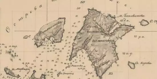 Меркаторская карта берега от устья Уды к востоку и островам - screenshot_3824.webp