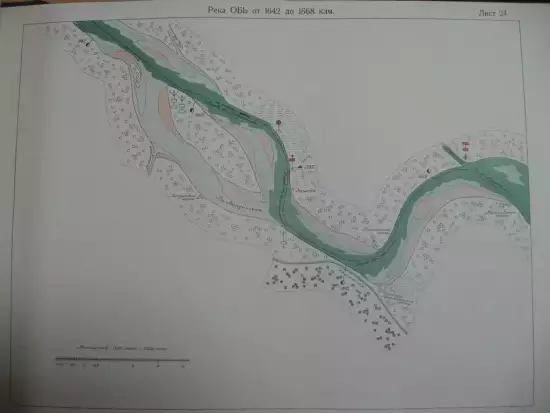 Лоцманская карта реки Обь. От устья реки Томи до устья реки Иртыш 1929 года - 4283402.webp