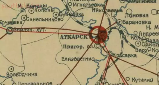 Схематическая карта Аткарского уезда Саратовской губернии 1921 года - screenshot_4524.webp