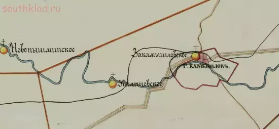 Карта Камышловского уезда Пермской губернии 1781 года - screenshot_4657.webp