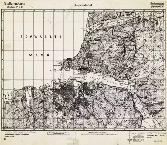 Немецкая карта окрестностей Севастополя 1942 год - .webp