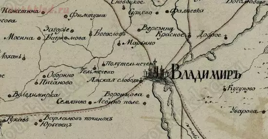 Карта Владимирской губернии Владимирского уезда 1808 года - screenshot_5017.webp