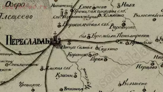 Карта Владимирской губернии Переславского уезда 1808 года - screenshot_5029.webp