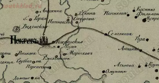 Карта Владимирской губернии Покровского уезда 1808 года - screenshot_5031.webp