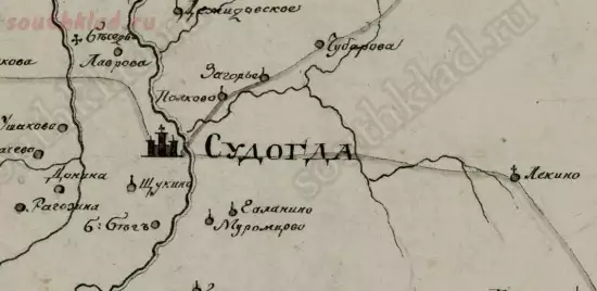 Карта Владимирской губернии Судогодского уезда 1808 года - screenshot_5033.webp