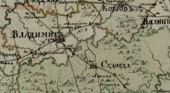 Почтовая карта Владимирской губернии 1808 года - screenshot_5041.webp