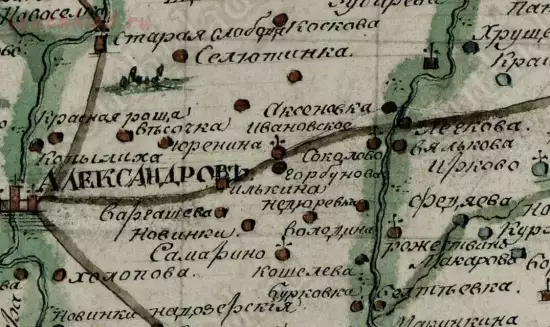 Статистическая карта Владимирской губернии Александровской округи 1815 года - screenshot_5043.webp