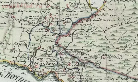 Карта Бийского уезда Колывановское управительство 1821 года - screenshot_5642.webp