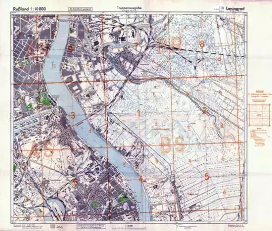 Немецкие карты Russland, RuBland - Russland_10K_Leningrad_O-36-1-B-4_1943.webp