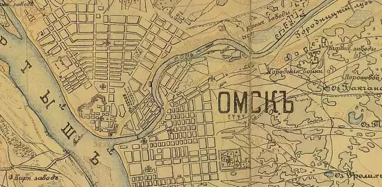 Топографическая карта окрестностей Омска 1909 года - screenshot_1073.webp