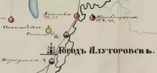 Карта Ялуторовского округа Тобольской губернии 1865 года - screenshot_1203.webp