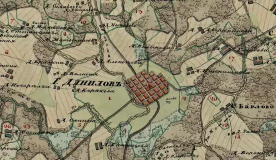 Генеральный план Даниловского уезда Ярославской губернии 1798 года - screenshot_1376.webp
