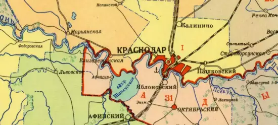 Карта Краснодарского края и Адыгейской автономной области 1958 года - screenshot_393.webp