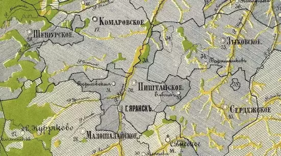 Карта урожайности ржи Яранского уезда Вятской губернии 1894 года - screenshot_817.webp