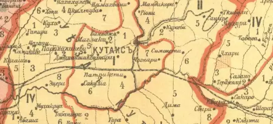 Этнографическая карта Кутаисской губернии с показанием границ уездов, полицейских участков и сельских обществ 1886 года - screenshot_994.webp