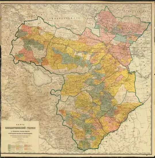 Карта Елисаветпольской губернии с показанием сельских обществ и распределения населения по вероисповеданию 1886 года - screenshot_1059.webp