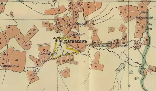 Схематическая карта участков Акмолинской области 1911 года - image.webp