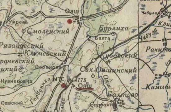 Карта Ояшинского района Новосибирской области 1944 года - screenshot_1997.webp