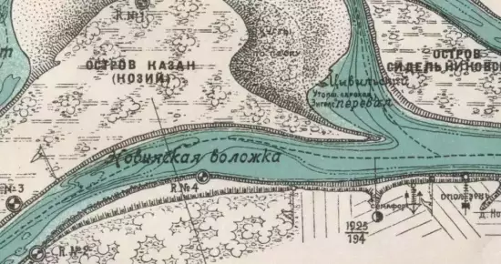 Лоцманская карта реки Волга 1927 год -  карта реки Волга 1927 год (1).webp