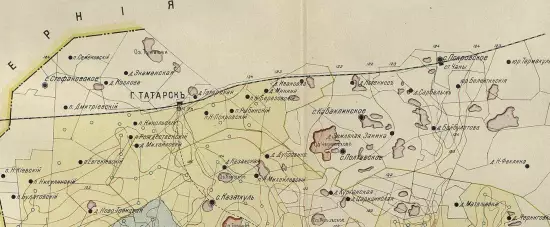 Карта гидрологических изысканий и схематического распределения вод в Южно-Каинском подрайоне 1912 года - screenshot_2397.webp