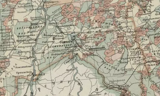 Карта заселяемой части Сибири. Томская губерния 1905 года - screenshot_2611.webp