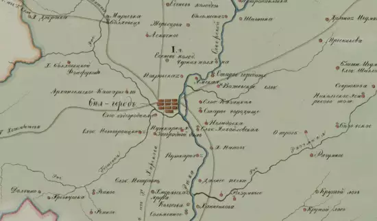 Карта Белгородского уезда Курской губернии 1785 года - screenshot_2761.webp