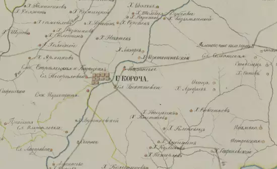 Карта Корочанского уезда Курской губернии 1785 года - screenshot_2767.webp