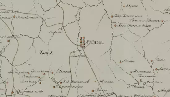 Карта Тимского уезда Курской губернии 1785 года - screenshot_2785.webp