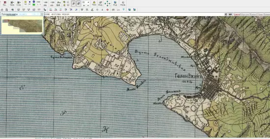 Подробная верстовка карта юга Краснодарского края и Адыгеи 1880-1933 года - screenshot_3152.webp