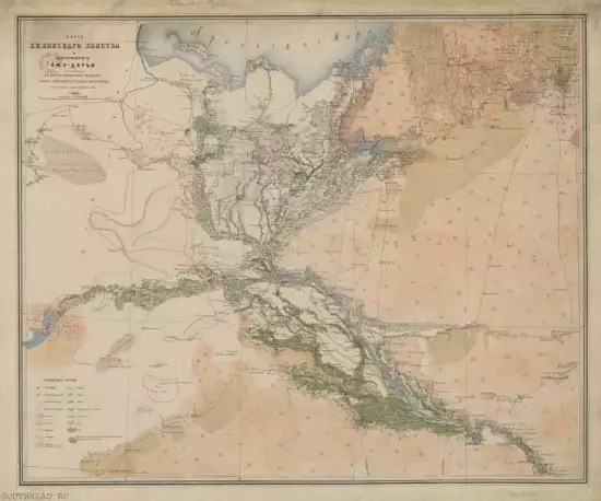 Карта Хивинского ханства и низовьев Амударьи 1873 года -  Хивинского ханства и низовьев Амударьи 1873 года (2).webp