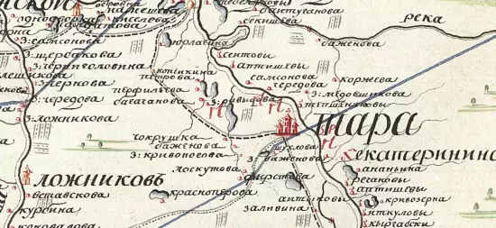 Карта Тарского уезда Тобольской губернии 1784 года - screenshot_3389.webp