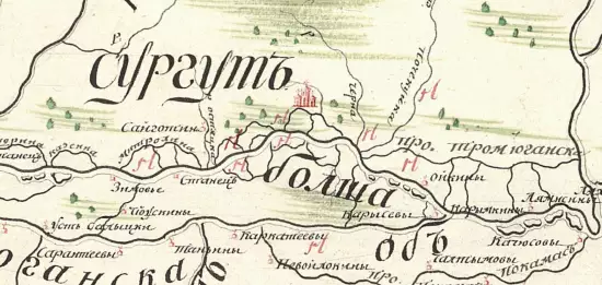 Карта Сургутского уезда Тобольской губернии 1784 года - screenshot_3405.webp