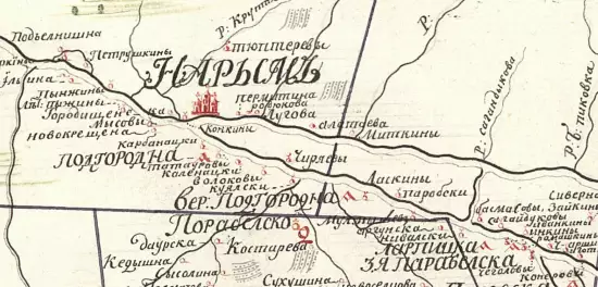 Карта Нарымского уезда Тобольской губернии 1784 года - screenshot_3417.webp