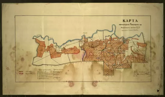 Карта лесонасаждений Припятского л-ва Мозырского округа БССР 1928 года - screenshot_3504.webp
