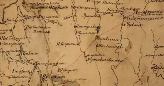 Подробная карта Оренбургской губернии 1831 года -  карта Оренбургской губернии 1831 года (1).webp