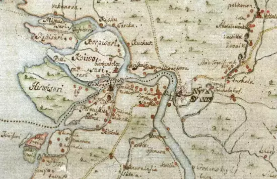 Карты и планы Санкт-Петербурга - 1643 окрестности Ниена.webp