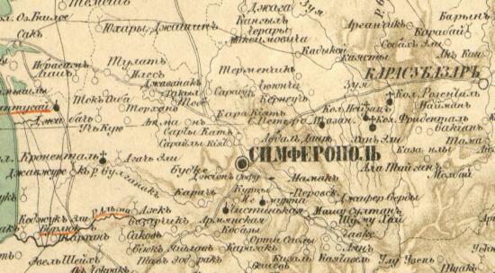 Карта Крыма с показанием места высадки англо-французских войск 1854 года - screenshot_4191.jpg