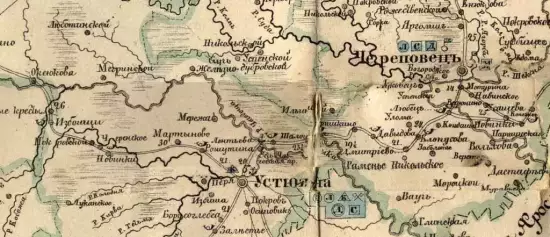 Карта Новгородской губернии 1844 года -  Новгородской губернии 1844 года (1).webp