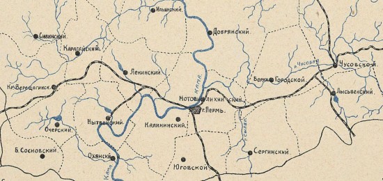Схематическая карта Пермского округа Уральской области 1916 года - screenshot_6275.jpg